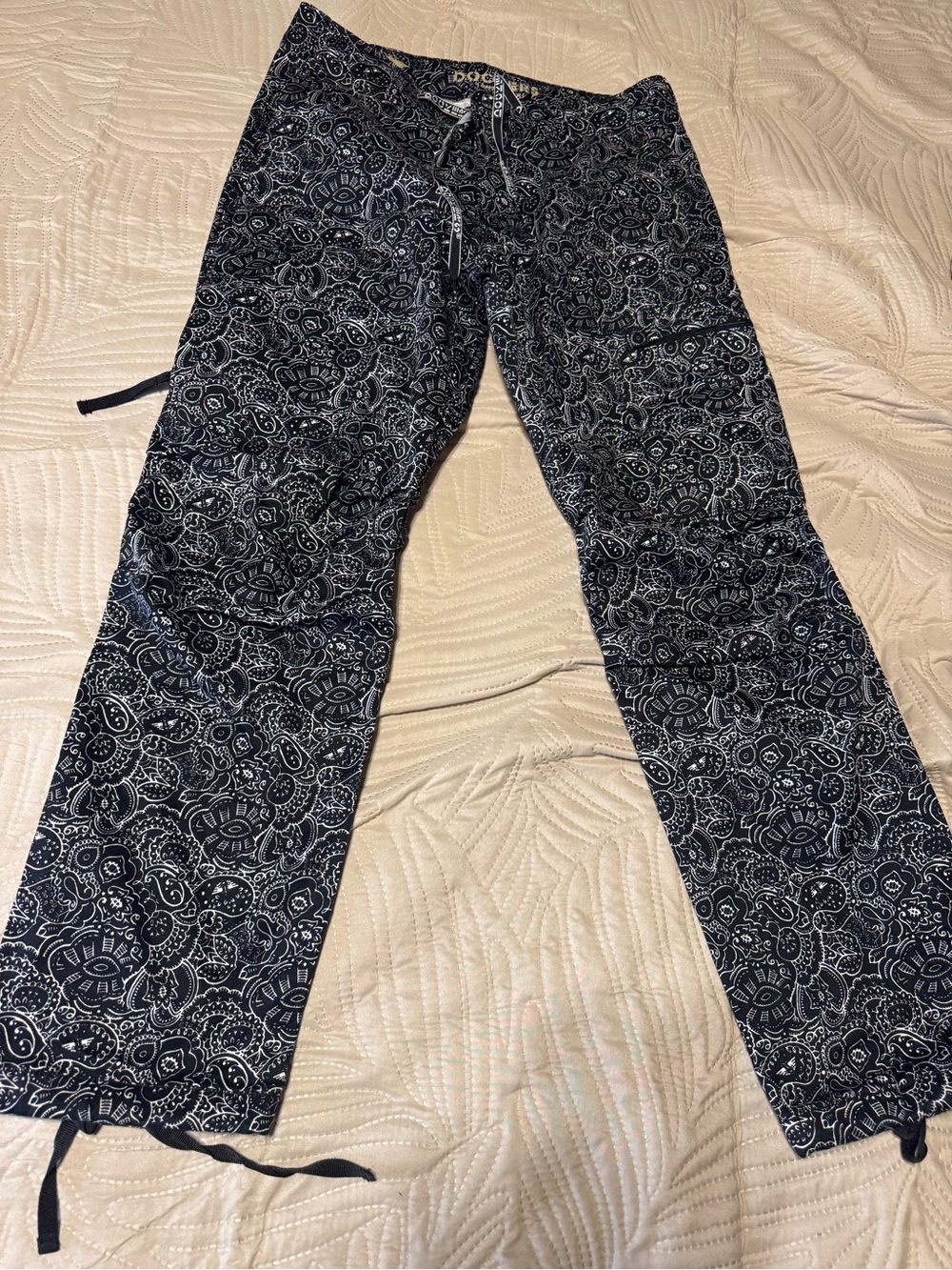 Dockers Men's black Paisley Print Drawstring Pants size 28x30